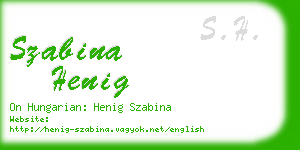 szabina henig business card